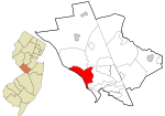 Mercer County New Jersey incorporated and unincorporated areas Trenton highlighted